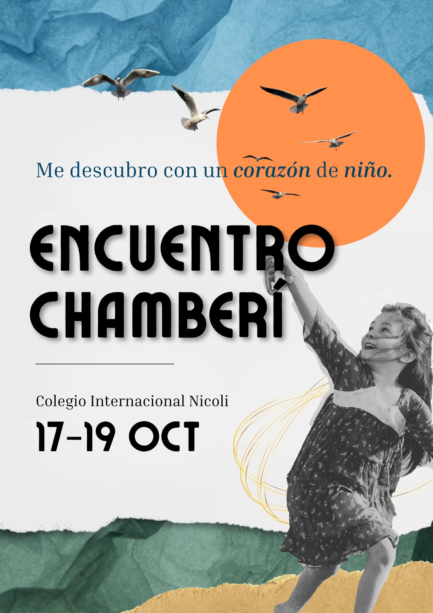 Cartel de Encuentro Chamberí en Colegio Nicoli 17-19 octubre