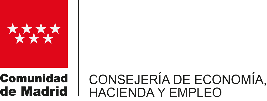 logo 1 logo de la consejería de economía, Hacienda y empleo de la Comunidad de Madrid
